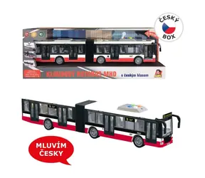MaDe 09023 - Schwungradbus 44 cm, spricht Tschechisch, kündigt Haltestellen an, CZ -Design