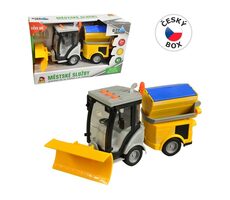 MaDe 12411 - Schwungradbetriebener Müllwagen, mit Licht und Sound, 25 cm