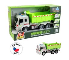MaDe 14285 - Schwungrad-LKW, mit Licht und Sound, batteriebetrieben, 27 x 10 x 12,5 cm