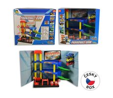 MaDe 95579 - Garage, 29cm + 3 Autos, bunt