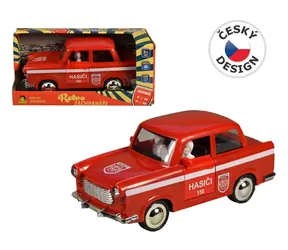 MaDe 98529 - Retro-Feuerwehrauto auf Schwungrad 6 x 17 x 8 cm