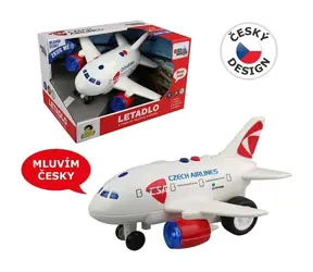MaDe 98535 - Flugzeug der Czech Airlines mit Kapitäns- und Stewardess-Durchsage, Schwungrad, 20 cm