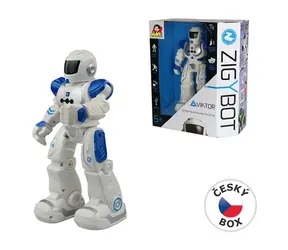MaDe 01890 - Zigybot Roboter Viktor 27cm, 21 Funktionen (blau)