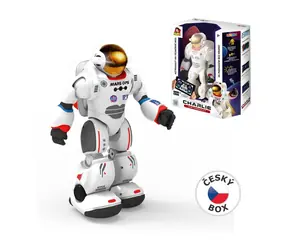 MaDe 13624 - Zigybot Roboter-Astronaut Charlie, mit Lern-App, 29,5 cm
