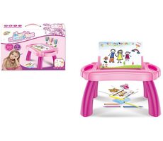 MaDe 11723 - Zeichenbrett + Tisch Mädchen 38 x 26 x 30 cm