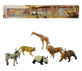 MaDe 07315 - Tiere in einer Box tropisch, 6 Stück, 46 x 7 cm