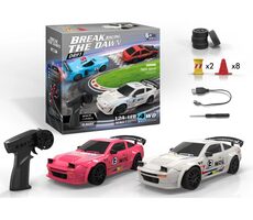 QST RC-Car Drift High Speed 4WD / LED-Beleuchtung / 1:24 / 2,4 GHz / weiß / ab 6 Jahren