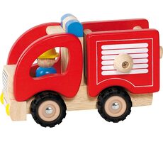 GOKI Feuerwehrauto aus Holz / ab 2 Jahren
