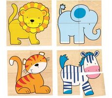 GOKI Holz Karemo Wildtiere 5x4 Teile / ab 2 Jahren