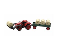 BRIXIES PLUS 222.202 Großer Traktor mit Lader und Anhänger