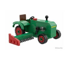 BRIXIES PLUS 222.704 Fendt Dieselross F28 Classic Club Collection - Oldtimer-Traktor mit Mähbalken, 1:32