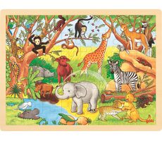 GOKI Holzpuzzle Afrika / 48 Teile / ab 3 Jahren