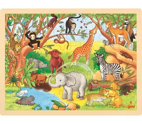 GOKI Holzpuzzle Afrika / 48 Teile / ab 3 Jahren