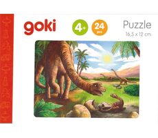 GOKI Holzpuzzle Dinosaurier: Brachiosaurus / 24 Teile / ab 4 Jahren