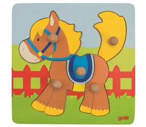 GOKI Holzpuzzle Pferd / 5 Teile / ab 3 Jahren 