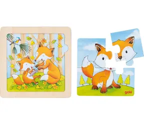 GOKI Holzpuzzle Fuchs 4 Teile / ab 12 Monaten