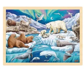 GOKI Holzpuzzle Polarnacht / 96 Teile / ab 3 Jahren