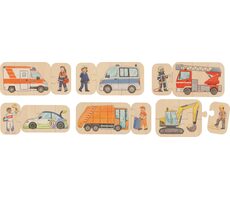 GOKI Holzpuzzle Fahrzeuge 6in1 / ab 2 Jahren