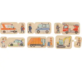 GOKI Holzpuzzle Fahrzeuge 6in1 / ab 2 Jahren