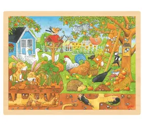 GOKI Holzpuzzle Ecken unseres Gartens / 96 Teile / ab 3 Jahren