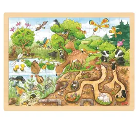 GOKI Holzpuzzle Natur entdecken / 96 Teile / ab 3 Jahren