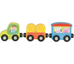GOKI Holztraktor mit Beiwagen Pepé / ab 2 Jahren