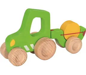 GOKI Holztraktor mit Anhänger / ab 2 Jahren