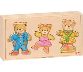 GOKI Dress-up Bärenfamilie / 36 Teile / ab 2 Jahren