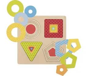 GOKI Mehrschicht-Einleger Geometrische Formen 4 in 1 / ab 2 Jahren