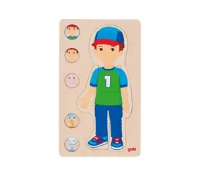 GOKI Mehrschichtpuzzle Menschlicher Körper Junge / ab 4 Jahren
