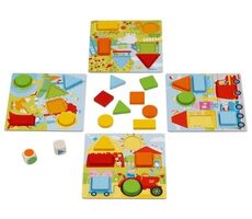 GOKI Steckspiel mit Würfeln Geometrische Formen / ab 2 Jahren