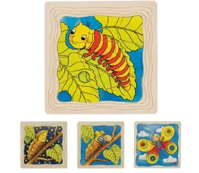 GOKI Entwicklungs-Holzpuzzle Schmetterling / ab 3 Jahren