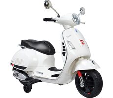 Buddy Toys Elektromotorrad Vespa GTS weiß / 30 W / Geschwindigkeit: 3-5 km/h / Tragkraft: 30kg