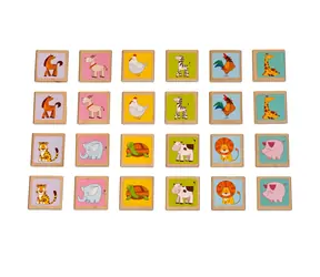 Lucy & Leo Tiere Kinder Pexeso aus Holz / 24 Karten / Spieldauer: 10-15 Minuten / Anzahl der Spieler: 2 und mehr / ab 3 Jahren