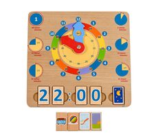 Lucy & Leo Let's Learn Hours Lernspielbrett aus Holz / ab 3 Jahren