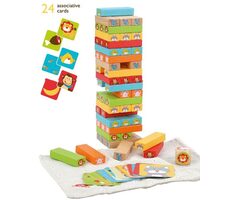 Lucy & Leo „Guess Who“ Kinder-Jenga-Spiel aus Holz / Anzahl der Spieler: 2-4 / Spieldauer: 10-20 Minuten / ab 3 Jahren