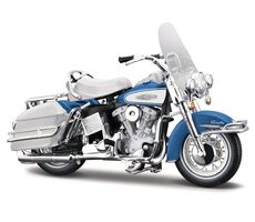 Maisto - HD - Motorrad - 1966 FLH Electra Glide, Blau und Weiß, Serie 44, 1:18