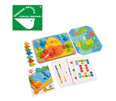 Lucy & Leo Mosaik- und Stickspielset mit Schablonen und Silikonklammern / ab 3 Jahren
