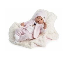 Guca 10219 LUCIA - realistische Babypuppe mit Geräuschen und weichem Stoffkörper - 46 cm / ab 3 Jahren
