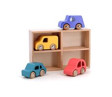 Vilac Set mit 4 Holzautos City Vilacity