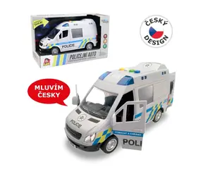  MaDe Auto Polizeiwagen auf Schwungrad mit echter Crew-Stimme / 21 cm / ab 3 Jahren