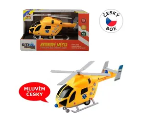 MaDe 07635 Schwungrad-Rettungshubschrauber mit Licht und Sound / 20 cm / ab 3 Jahren