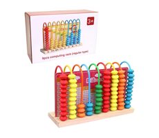 MaDe 20285 Holz-Abakus / 20 x 7,5 x 13 cm / ab 3 Jahren