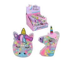 MaDe 15992 Perlen in einer Einhorn-Box / 15 x 10 cm / ab 3 Jahren