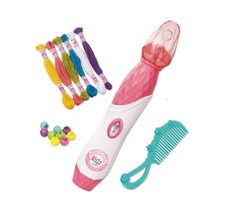 MaDe 16100 Haarflechtperlen-Set mit batteriebetriebenem Zubehör / 25,8 x 5,2 x 5,2 cm / ab 5 Jahren