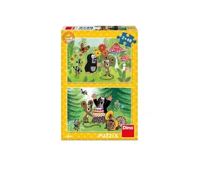 Dino Puzzle Maulwurf: Feier / 2x48 Teile / ab 4 Jahren