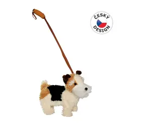 MaDe 74805 Foxterrier-Hund mit Leine und Sound / ab 3 Jahren