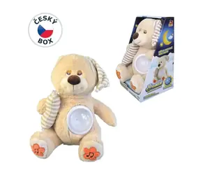 MaDe 01886 Teddybär Kolibri zum Schlafen, Licht, Wiegenlied / 30 cm / ab 0 Jahren