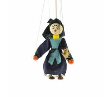 Tschechisch Holzspielzeug, Holzpuppen - Hexe