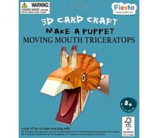 Fiesta Crafts Kreativset 3D Triceratops-Handpuppe
